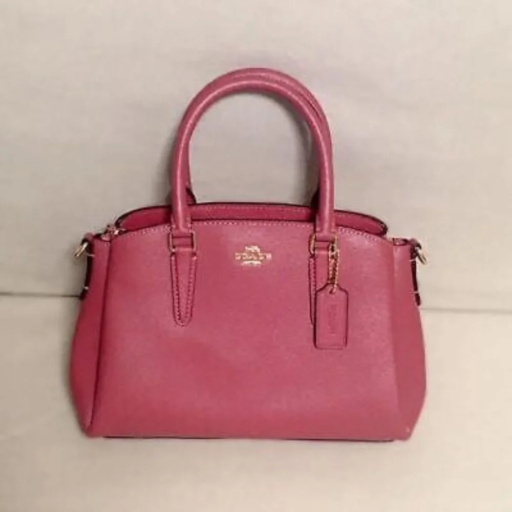 Like New Coach Sage Pink Leather Shoulder Bag Pure - Picture 1 of 15